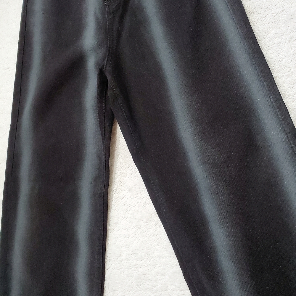 Cider | Black Faded Striped High Waist Wide Leg Jeans - Picture 6 of 7